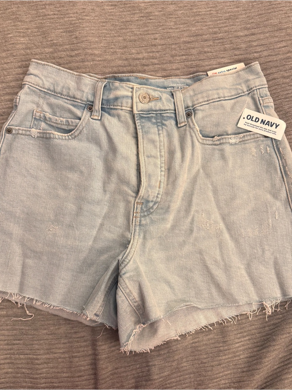 Old Navy Light Blue Frayed Hem Denim Shorts